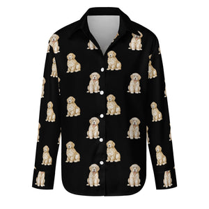 Watercolor Elegance Golden Retriever Puppies-S-Black-41