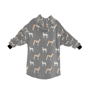 Watercolor Elegance Ibizan Hound Blanket Hoodie-Blanket-Apparel, Blanket Hoodie, Blankets, Dog Mom Gifts-24