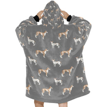 Load image into Gallery viewer, Watercolor Elegance Ibizan Hound Blanket Hoodie-Blanket-Apparel, Blanket Hoodie, Blankets, Dog Mom Gifts-25