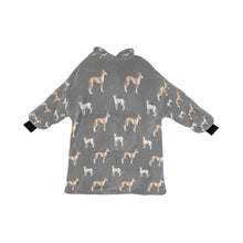 Load image into Gallery viewer, Watercolor Elegance Ibizan Hound Blanket Hoodie-Blanket-Apparel, Blanket Hoodie, Blankets, Dog Mom Gifts-Parisian Gray-ONE SIZE-23