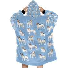 Load image into Gallery viewer, Watercolor Elegance Jack Russell Terriers Blanket Hoodie-Blanket-Apparel, Blanket Hoodie, Blankets, Dog Mom Gifts, Jack Russell Terrier-19