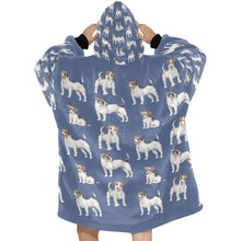 Load image into Gallery viewer, Watercolor Elegance Jack Russell Terriers Blanket Hoodie-Blanket-Apparel, Blanket Hoodie, Blankets, Dog Mom Gifts, Jack Russell Terrier-22