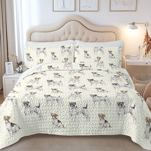 Load image into Gallery viewer, Watercolor Elegance Jack Russell Terriers Quilted Bedding Set-Bedding-Bedding,Blankets,Christmas,Home Decor-6