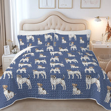 Load image into Gallery viewer, Watercolor Elegance Jack Russell Terriers Quilted Bedding Set-Bedding-Bedding,Blankets,Christmas,Home Decor-7