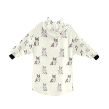 Load image into Gallery viewer, Watercolor Elegance Merle Corgis Blanket Hoodie-Blanket-Apparel, Blanket Hoodie, Blankets, Corgi, Dog Mom Gifts-13