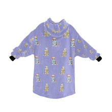 Load image into Gallery viewer, Watercolor Elegance Merle Corgis Christmas Blanket Hoodie-Blanket-Apparel, Blanket Hoodie, Blankets, Christmas, Corgi, Dog Mom Gifts-26