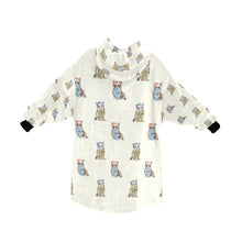 Load image into Gallery viewer, Watercolor Elegance Merle Corgis Christmas Blanket Hoodie-Blanket-Apparel, Blanket Hoodie, Blankets, Christmas, Corgi, Dog Mom Gifts-4