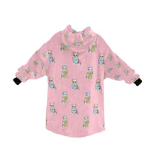 Load image into Gallery viewer, Watercolor Elegance Merle Corgis Christmas Blanket Hoodie-Blanket-Apparel, Blanket Hoodie, Blankets, Christmas, Corgi, Dog Mom Gifts-6