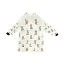 Load image into Gallery viewer, Watercolor Elegance Merle Corgis Christmas Blanket Hoodie-Blanket-Apparel, Blanket Hoodie, Blankets, Christmas, Corgi, Dog Mom Gifts-Ivory2-ONE SIZE-1