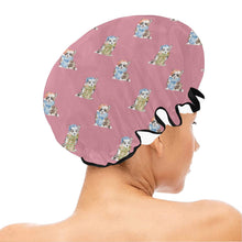 Load image into Gallery viewer, Watercolor Elegance Merle Corgis Christmas Reusable Shower Caps-Accessories-Accessories, Christmas, Corgi, Dog Mom Gifts-18