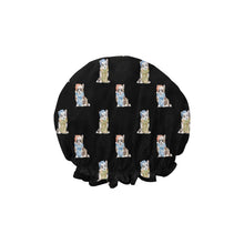 Load image into Gallery viewer, Watercolor Elegance Merle Corgis Christmas Reusable Shower Caps-Accessories-Accessories, Christmas, Corgi, Dog Mom Gifts-7