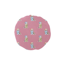 Load image into Gallery viewer, Watercolor Elegance Merle Corgis Christmas Reusable Shower Caps-Accessories-Accessories, Christmas, Corgi, Dog Mom Gifts-Dusty Pink-ONE SIZE-10