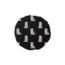 Load image into Gallery viewer, Watercolor Elegance Merle Corgis Christmas Reusable Shower Caps-Accessories-Accessories, Christmas, Corgi, Dog Mom Gifts-Midnight Black-ONE SIZE-6