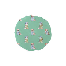 Load image into Gallery viewer, Watercolor Elegance Merle Corgis Christmas Reusable Shower Caps-Accessories-Accessories, Christmas, Corgi, Dog Mom Gifts-Mint Green-ONE SIZE-14