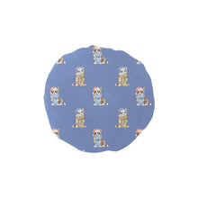 Load image into Gallery viewer, Watercolor Elegance Merle Corgis Christmas Reusable Shower Caps-Accessories-Accessories, Christmas, Corgi, Dog Mom Gifts-Slate Blue-ONE SIZE-12