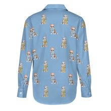 Load image into Gallery viewer, Watercolor Elegance Merle Corgis Christmas Women's Shirt-Apparel-Apparel, Christmas, Corgi, Dachshund, Dog Mom Gifts, Shirt-23