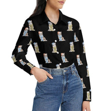 Load image into Gallery viewer, Watercolor Elegance Merle Corgis Christmas Women's Shirt-Apparel-Apparel, Christmas, Corgi, Dachshund, Dog Mom Gifts, Shirt-32