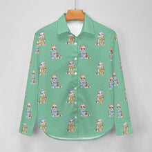 Load image into Gallery viewer, Watercolor Elegance Merle Corgis Christmas Women's Shirt-Apparel-Apparel, Christmas, Corgi, Dachshund, Dog Mom Gifts, Shirt-33
