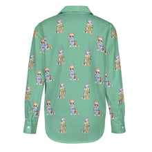 Load image into Gallery viewer, Watercolor Elegance Merle Corgis Christmas Women's Shirt-Apparel-Apparel, Christmas, Corgi, Dachshund, Dog Mom Gifts, Shirt-34