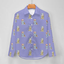 Load image into Gallery viewer, Watercolor Elegance Merle Corgis Christmas Women's Shirt-Apparel-Apparel, Christmas, Corgi, Dachshund, Dog Mom Gifts, Shirt-35