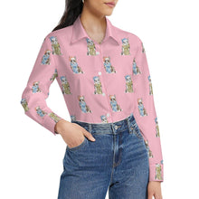 Load image into Gallery viewer, Watercolor Elegance Merle Corgis Christmas Women's Shirt-Apparel-Apparel, Christmas, Corgi, Dachshund, Dog Mom Gifts, Shirt-40