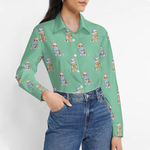 Load image into Gallery viewer, Watercolor Elegance Merle Corgis Christmas Women's Shirt-Apparel-Apparel, Christmas, Corgi, Dachshund, Dog Mom Gifts, Shirt-6