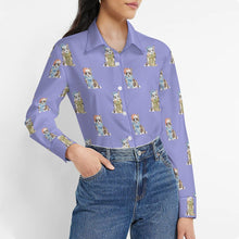 Load image into Gallery viewer, Watercolor Elegance Merle Corgis Christmas Women's Shirt-Apparel-Apparel, Christmas, Corgi, Dachshund, Dog Mom Gifts, Shirt-7