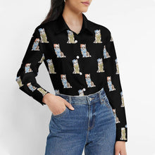 Load image into Gallery viewer, Watercolor Elegance Merle Corgis Christmas Women's Shirt-Apparel-Apparel, Christmas, Corgi, Dachshund, Dog Mom Gifts, Shirt-9