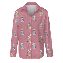 Load image into Gallery viewer, Watercolor Elegance Merle Corgis Christmas Women's Shirt-Apparel-Apparel, Christmas, Corgi, Dachshund, Dog Mom Gifts, Shirt-Dusty Pink-S-19