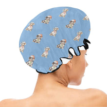 Load image into Gallery viewer, Watercolor Elegance Piebald Dachshunds Christmas Elastic Reusable Shower Caps-Accessories-Accessories, Christmas, Dachshund, Dog Mom Gifts-16