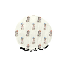 Load image into Gallery viewer, Watercolor Elegance Piebald Dachshunds Christmas Elastic Reusable Shower Caps-Accessories-Accessories, Christmas, Dachshund, Dog Mom Gifts-2