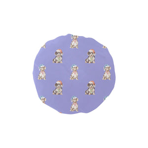 Watercolor Elegance Piebald Dachshunds Christmas Elastic Reusable Shower Caps-Accessories-Accessories, Christmas, Dachshund, Dog Mom Gifts-CornflowerBlue_1-ONE SIZE-24
