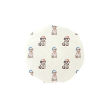 Load image into Gallery viewer, Watercolor Elegance Piebald Dachshunds Christmas Elastic Reusable Shower Caps-Accessories-Accessories, Christmas, Dachshund, Dog Mom Gifts-Ivory-ONE SIZE-1