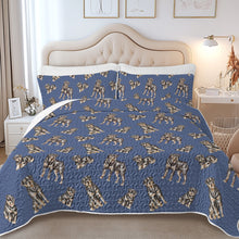 Load image into Gallery viewer, Watercolor Elegance Rottweilers Quilted Bedding Set-Bedding-Bedding,Blankets,Christmas,Home Decor-9