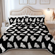 Watercolor Elegance Samoyeds Quilted Bedding Set-Bedding-Bedding,Blankets,Christmas,Home Decor-5
