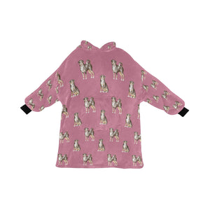 Watercolor Elegance Swiss Mountain Dogs Blanket Hoodie-Blanket-Apparel, Blanket Hoodie, Blankets, Dog Mom Gifts, Swiss Mountain Dog-Dusty Pink-ONE SIZE-11