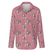 Load image into Gallery viewer, Watercolor Elegance Swiss Mountain Dogs Women&#39;s Shirt-Apparel-Apparel, Dog Mom Gifts, Shirt, Swiss Mountain Dog-S-Dusty Pink-20