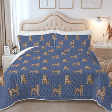 Load image into Gallery viewer, Watercolor Essence Chocolate Labradors Quilted Bedding Set-Bedding-Bedding,Blankets,Christmas,Home Decor-10