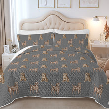Load image into Gallery viewer, Watercolor Essence Chocolate Labradors Quilted Bedding Set-Bedding-Bedding,Blankets,Christmas,Home Decor-14