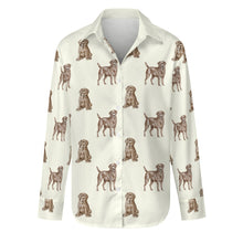 Load image into Gallery viewer, Watercolor Essence Chocolate Labradors Women's Shirt - 9 Colors-Apparel-Apparel, Chocolate Labrador, Dog Mom Gifts, Labrador, Shirt-Ivory White-S-14