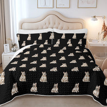Load image into Gallery viewer, Watercolor Fawn French Bulldogs Quilted Bedding Set-Bedding-Bedding,Blankets,Christmas,Home Decor-10