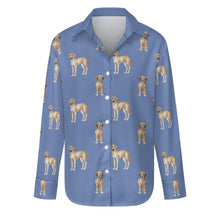 Load image into Gallery viewer, Watercolor Fawn Great Danes-S-CornflowerBlue-20