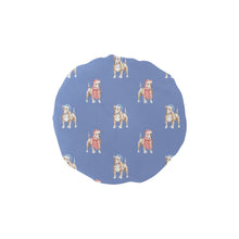 Load image into Gallery viewer, Watercolor Fawn Red White Bull Terriers Christmas Reusable Shower Caps-Accessories-Accessories, Bull Terrier, Christmas, Dog Mom Gifts-Slate Blue-ONE SIZE-20
