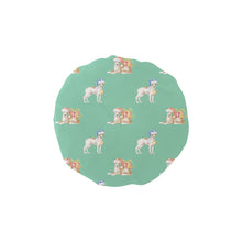 Load image into Gallery viewer, Watercolor Fawn Red White Whippets Christmas Elastic Reusable Shower Caps-Accessories-Accessories, Christmas, Dog Mom Gifts, Greyhound, Whippet-MediumAquaMarine-ONE SIZE-13