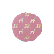 Load image into Gallery viewer, Watercolor Fawn Red White Whippets Christmas Elastic Reusable Shower Caps-Accessories-Accessories, Christmas, Dog Mom Gifts, Greyhound, Whippet-PaleVioletRed-ONE SIZE-6