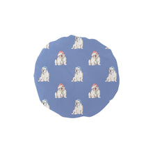 Load image into Gallery viewer, Watercolor Fawn White English Bulldogs Christmas Elastic Reusable Shower Caps-Accessories-Accessories, Christmas, Dog Mom Gifts, English Bulldog-CornflowerBlue-ONE SIZE-9