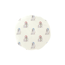 Load image into Gallery viewer, Watercolor Fawn White English Bulldogs Christmas Elastic Reusable Shower Caps-Accessories-Accessories, Christmas, Dog Mom Gifts, English Bulldog-Ivory-ONE SIZE-1