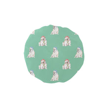 Load image into Gallery viewer, Watercolor Fawn White English Bulldogs Christmas Elastic Reusable Shower Caps-Accessories-Accessories, Christmas, Dog Mom Gifts, English Bulldog-MediumAquaMarine-ONE SIZE-12