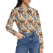 Load image into Gallery viewer, Watercolor Flower Garden Boxer Women&#39;s Shirt-5