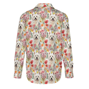 Watercolor Flower Garden Westie Women's Shirt - 3 Designs-Apparel-Apparel, Shirt, West Highland Terrier-2